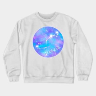 Scorpio zodiac sign test. Constellation on galaxy background Crewneck Sweatshirt